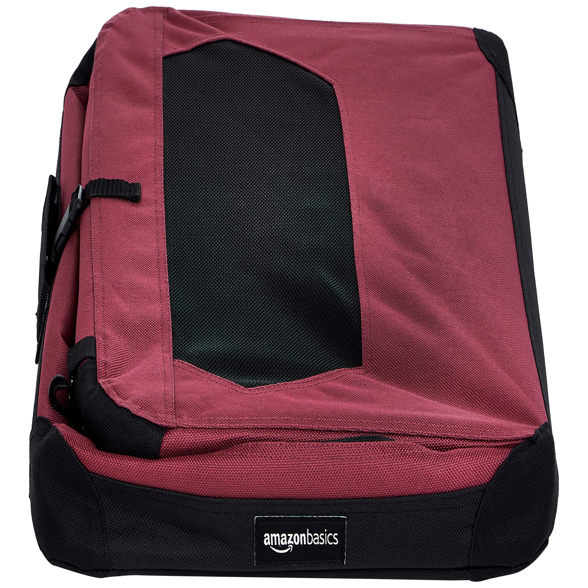 AmazonBasics 便攜軟身寵物籠｜26 × 18 × 18吋・紅色・圖片 2
