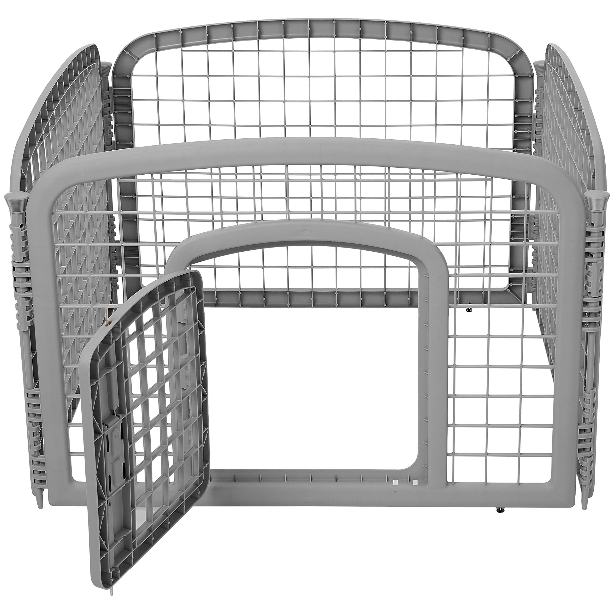 AmazonBasics 四片式寵物圍欄｜35 × 35 × 24吋・灰色・圖片 3